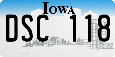 IA license plate DSC118