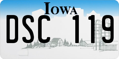 IA license plate DSC119