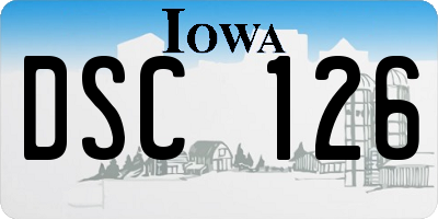 IA license plate DSC126