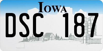 IA license plate DSC187