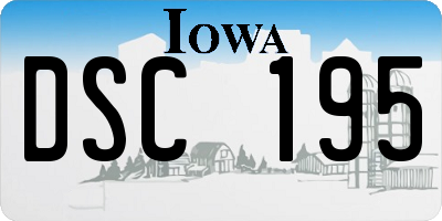 IA license plate DSC195