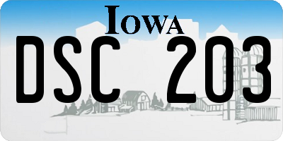 IA license plate DSC203