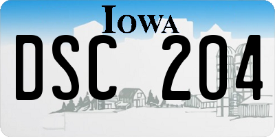 IA license plate DSC204