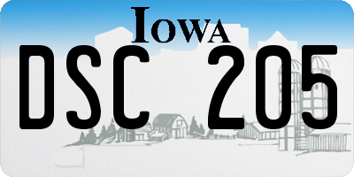 IA license plate DSC205