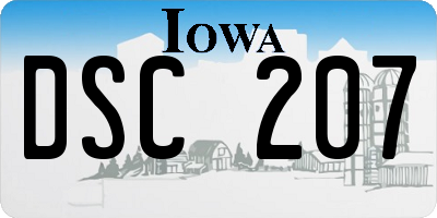 IA license plate DSC207