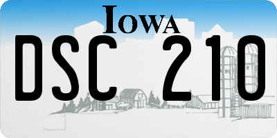IA license plate DSC210