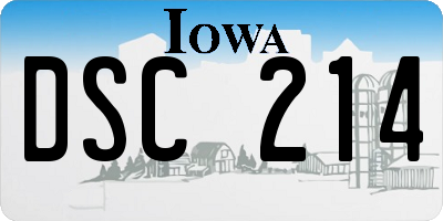 IA license plate DSC214