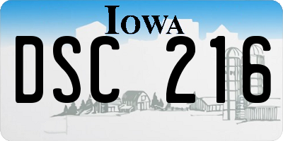 IA license plate DSC216