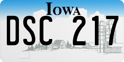 IA license plate DSC217