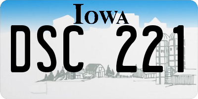 IA license plate DSC221
