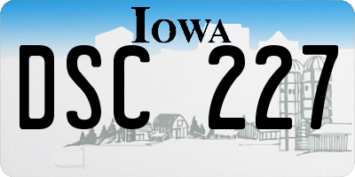 IA license plate DSC227