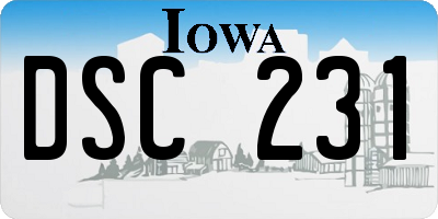 IA license plate DSC231