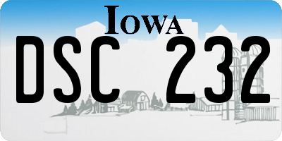 IA license plate DSC232