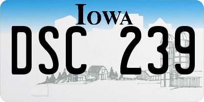 IA license plate DSC239