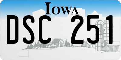 IA license plate DSC251