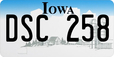 IA license plate DSC258