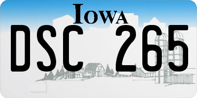 IA license plate DSC265