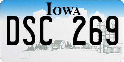 IA license plate DSC269