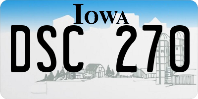 IA license plate DSC270