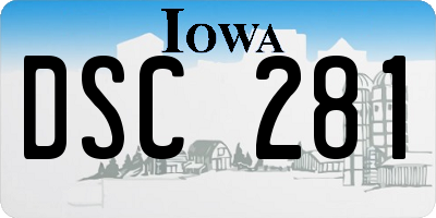 IA license plate DSC281