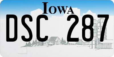 IA license plate DSC287