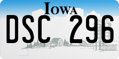 IA license plate DSC296