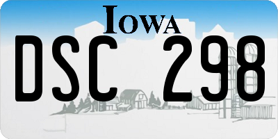 IA license plate DSC298