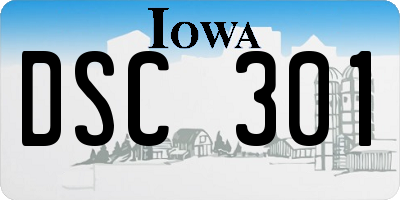 IA license plate DSC301