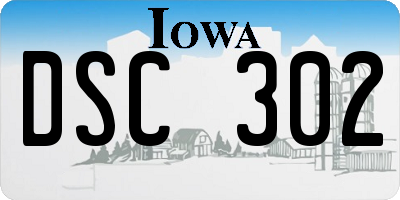 IA license plate DSC302