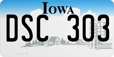 IA license plate DSC303