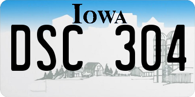 IA license plate DSC304