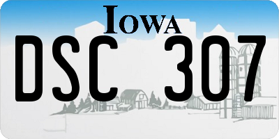 IA license plate DSC307