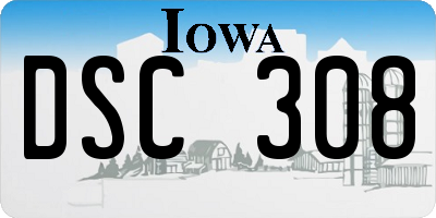 IA license plate DSC308
