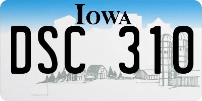 IA license plate DSC310