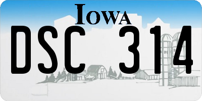 IA license plate DSC314