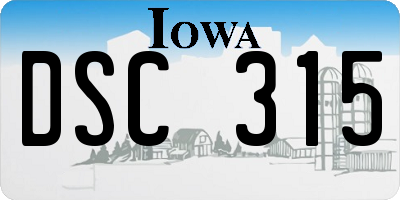 IA license plate DSC315
