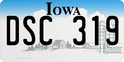 IA license plate DSC319