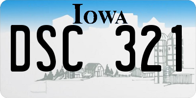 IA license plate DSC321