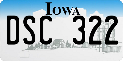 IA license plate DSC322
