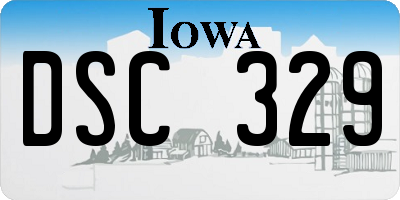 IA license plate DSC329