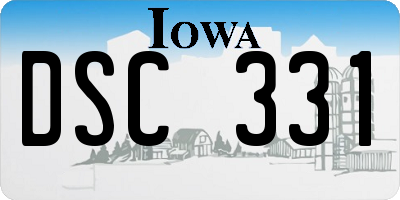 IA license plate DSC331