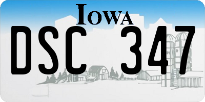 IA license plate DSC347