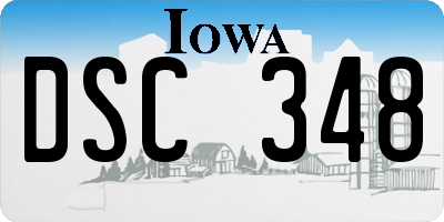 IA license plate DSC348