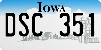 IA license plate DSC351
