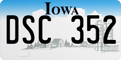 IA license plate DSC352