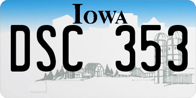 IA license plate DSC353