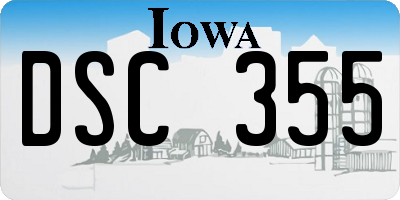 IA license plate DSC355