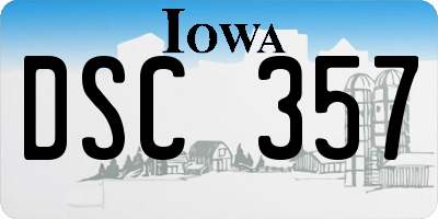 IA license plate DSC357