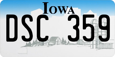 IA license plate DSC359