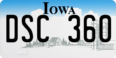 IA license plate DSC360